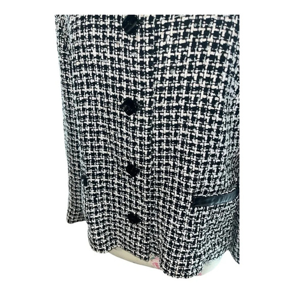 Tweed Lady  / Vtg / Black and White Pendleton Silk Blend Jacket - Picture 5 of 10